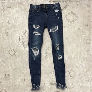 Parisian Ripped Blue Jeans